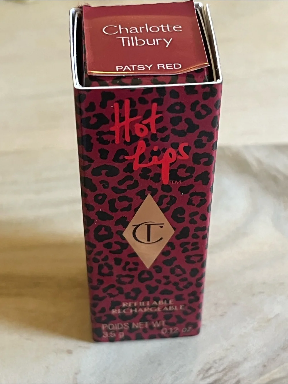 Charlotte Tilbury NIB hot lips 2 -Patsy red Matte Revolution lipstick